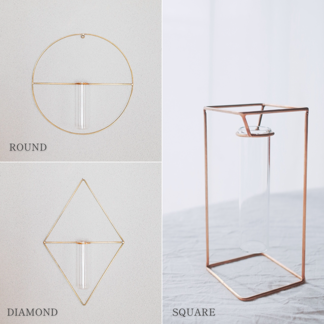 PIKE｜真鍮の一輪挿し（壁掛け・スタンド）