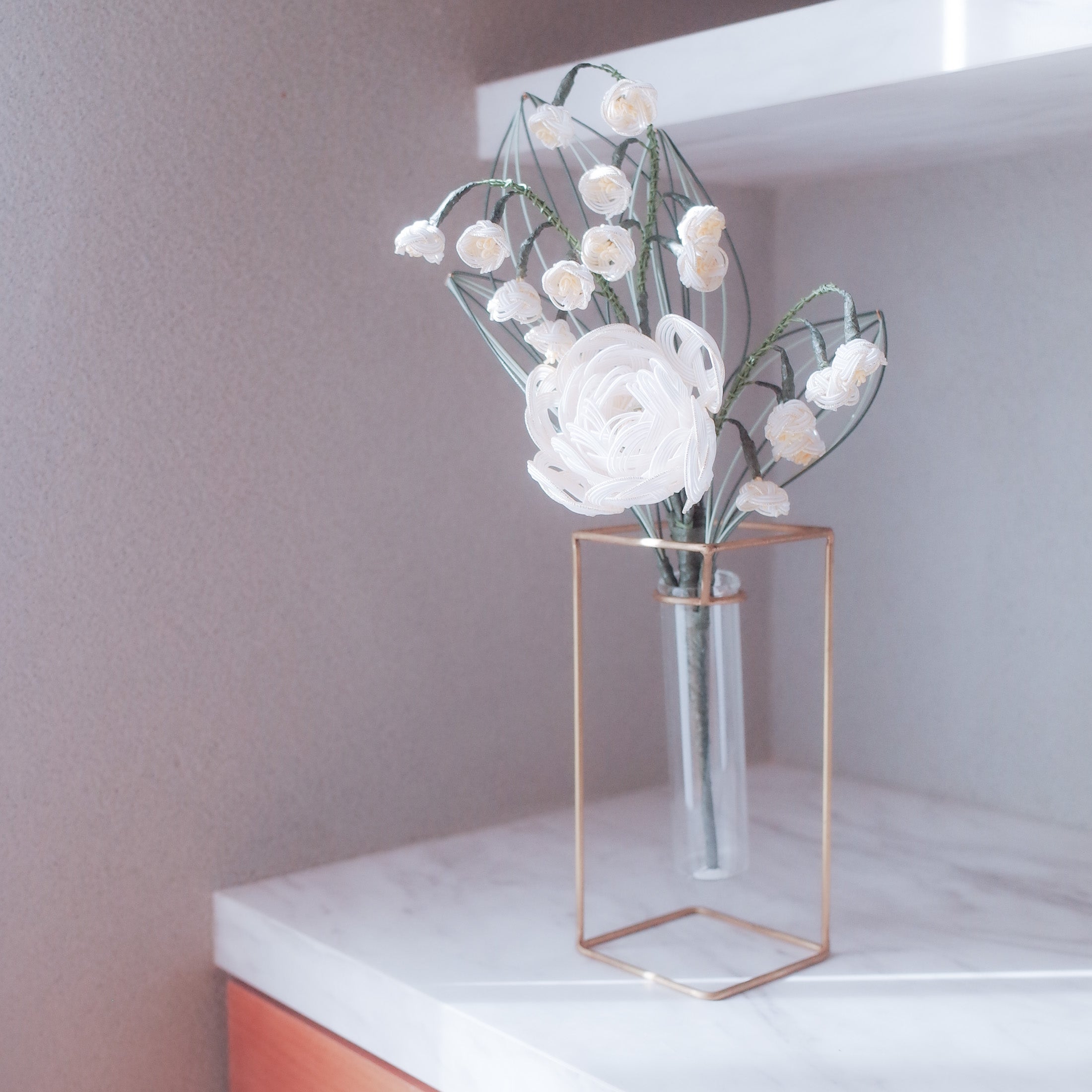 いのりのうた & PIKE セット｜冬の祈りの水引花と、真鍮の